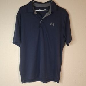 Under Armour Men's Dark Blue Polo Shirt Size Large